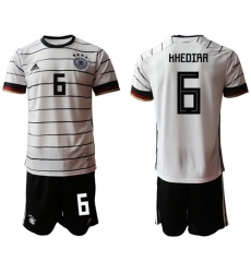 Germany #6 Khedira White Home Soccer Country Jersey