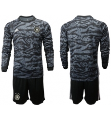 Germany Blank Black Goalkeeper Long Sleeves Soccer Country Jersey