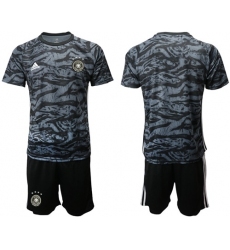 Germany Blank Black Goalkeeper Soccer Country Jersey