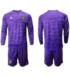 Germany Blank Purple Goalkeeper Long Sleeves Soccer Country Jersey