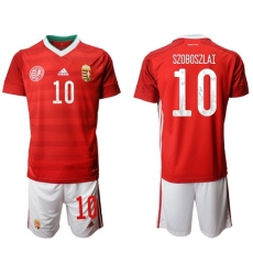 Hungary #10 Szoboszlai Home Soccer Country Jersey