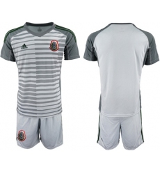 Mexico Blank Grey Goalkeeper Soccer Country Jersey