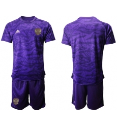 Russia Blank Purple Goalkeeper Soccer Country Jersey