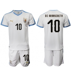 Uruguay #10 De Arrascaeta Away Soccer Country Jersey