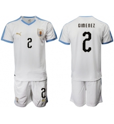 Uruguay #2 Gimenez Away Soccer Country Jersey