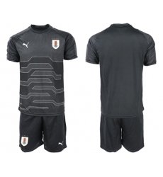 Uruguay Blank Black Goalkeeper Soccer Country Jersey