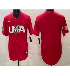 Men's USA Blank Red 2026 World Baseball Classic Cool Base Jersey