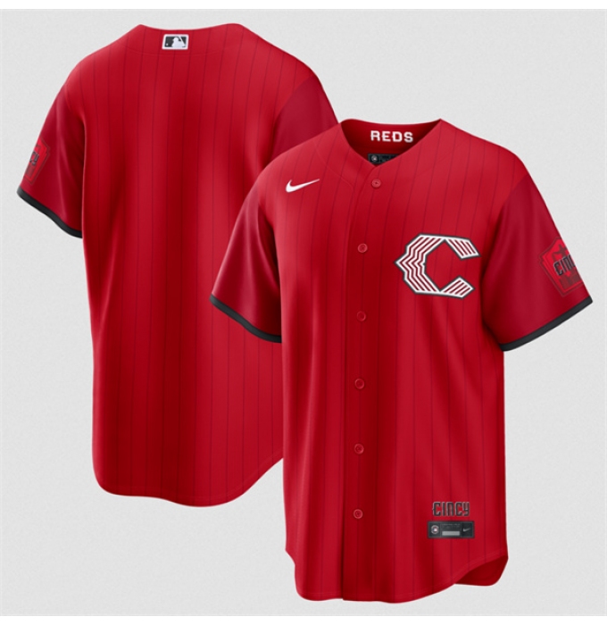 Men's Cincinnati Reds Blank Red 2026 City Connect Stadium Stitched Baseball Jersey