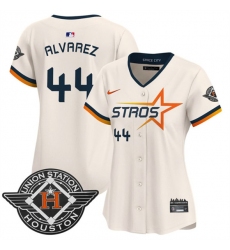 Women's Houston Astros #44 Yordan Alvarez Cream 2025 City Connect Limited Stitched Baseball Jersey(Run Small)