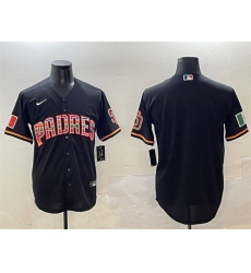Men's San Diego Padres Blank Black Mexico Cool Base Stitched Baseball Jersey