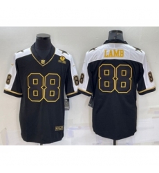 Men's Dallas Cowboys #88 CeeDee Lamb Black Gold Thanksgiving With Jersey
