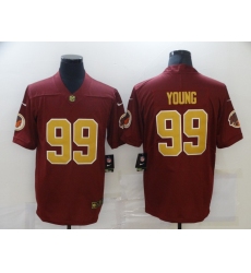 Men's Washington Redskins #99 Chase Young Olive Gold 2020 NFL Draft Vapor Limited Jersey