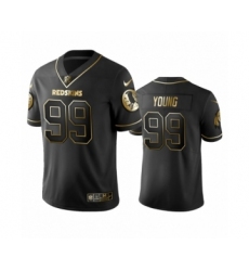 Redskins Black #99 Chase Young Golden Edition Vapor Limited Jersey