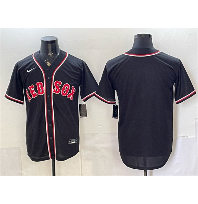 Men's Boston Red Sox Blank 2026 Fashion Replica Black Out Stitched Baseball Jersey