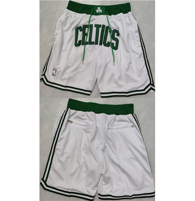 Men's Boston Celtics White Shorts (Run Small)