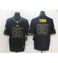 Men's Jacksonville Jaguars #85 Tim Tebow Black Gold Nike Teal Limited Jersey
