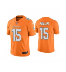 Men's Miami Dolphins #15 Jaelan Phillips Orange 2021 Stitched Football Limited Jersey