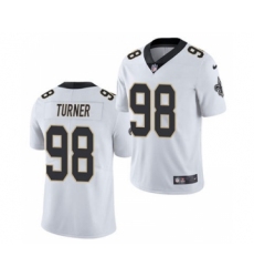 Men's New Orleans Saints #98 Payton Turner 2021 Football Draft White Limited Jersey