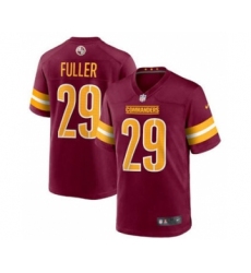 Men's Washington Commanders #29 Kendall Fuller 2022 Burgundy Game Stitched Jersey