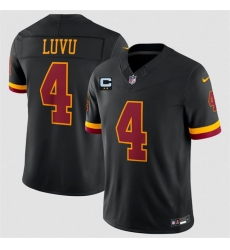 Men's Washington Commanders #4 Frankie Luvu Black 2026 F.U.S.E. With 2-Star C Vapor Limited Football Stitched Jersey