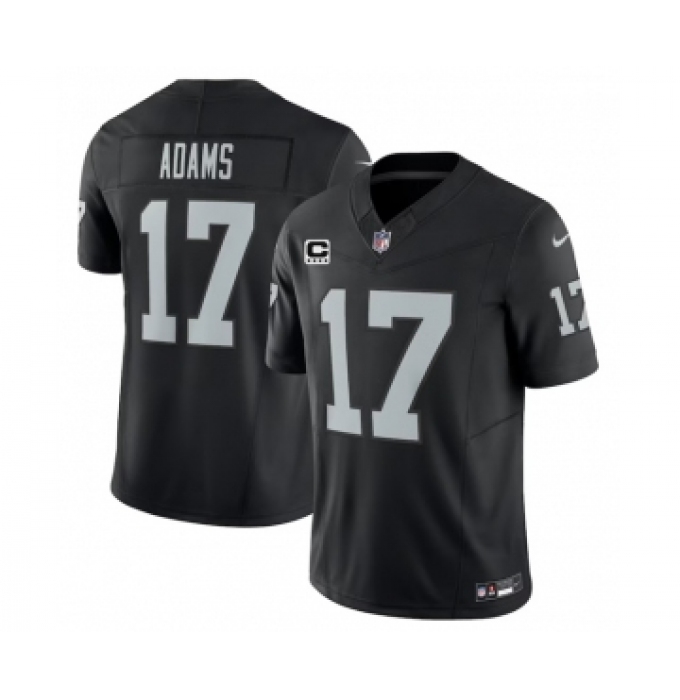 Men's Nike Las Vegas Raiders #17 Davante Adams Black 2023 F.U.S.E With 4-Star C Patch Vapor Untouchable Football Stitched Jersey