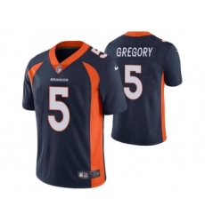 Men's Denver Broncos #5 Randy Gregory Navy Vapor Untouchable Limited Stitched Jersey