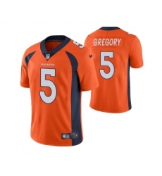 Men's Denver Broncos #5 Randy Gregory Orange Vapor Untouchable Limited Stitched Jersey