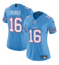 Women's Tennessee Titans #16 Treylon Burks Light Blue 2026 F.U.S.E. Vapor Limited Stitched Football Jersey(Run Small)