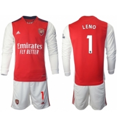 Men 2021-2022 Club Arsenal home red Long Sleeve 1 Soccer Jersey