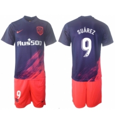 Men 2021-2022 Club Atletico Madrid away purple 9 Soccer Jerseys