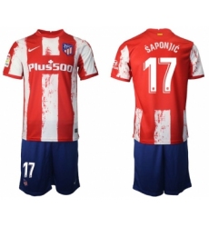 Men 2021-2022 Club Atletico Madrid home red 17 Nike Soccer Jersey