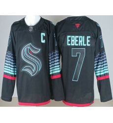 Men's Seattle Kraken #7 Jordan Eberle Black Alternate Authentic Jersey