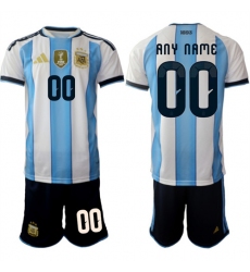 Men's Argentina Custom Any Name And Number National Team FIFA x World Cup 2026 Home White On Field Jersey