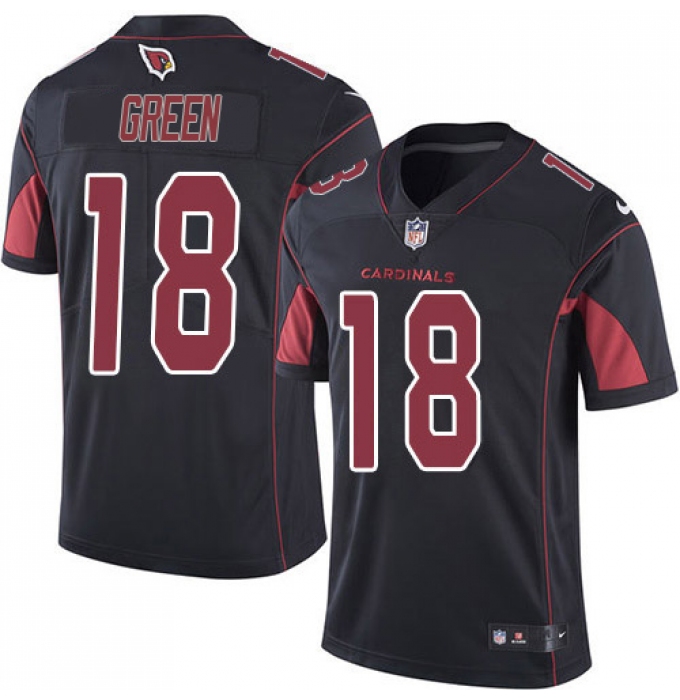 Men's Nike Arizona Cardinals #18 A.J. Green Black Stitched NFL Limited Rush Jersey