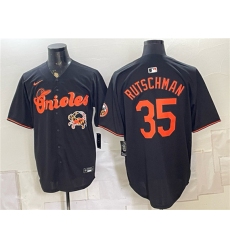 Men's Baltimore Orioles #35 Adley Rutschman Black With Vapor Premier Limited Stitched Baseball Jersey