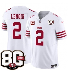 Men's San Francisco 49ers #13 Brock Purdy White 2026 F.U.S.E. With 80th Anniversary & 4-Star C Vapor Untouchable Limited Football Stitched Jersey