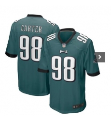 Men's Philadelphia Eagles #98 Jalen Carter Nike Midnight Green 2023 NFL Draft First Round Pick Limited Jersey