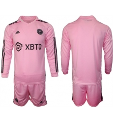Men's Inter Miami CF Blank 2023-24 Pink Home Soccer Jersey Suit