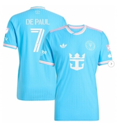 Men's Inter Miami CF Rodrigo De Paul adidas Originals Blue 2025 Third Authentic Player Jersey