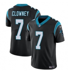 Men's Carolina Panthers #7 Jadeveon Clowney Black Vapor Limited Football Stitched Jersey