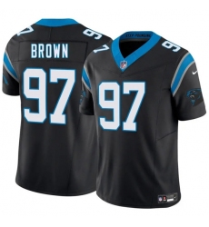 Men's Carolina Panthers #97 Bobby Brown Black 2025 F.U.S.E. Vapor Limited Football Stitched Jersey