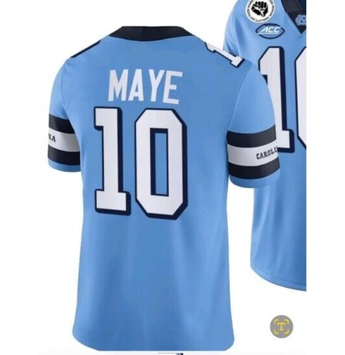 North Carolina Tar Heels #10 Maye Blue College Football Jersey