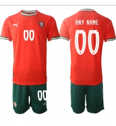 Men's Portugal Team Custom 2025 Red Home Soccer Jersey Suit