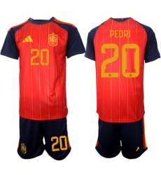 Men's Spain #20 PEDRI National Team FIFA x World Cup 2026 Home Red On Field Jerseys
