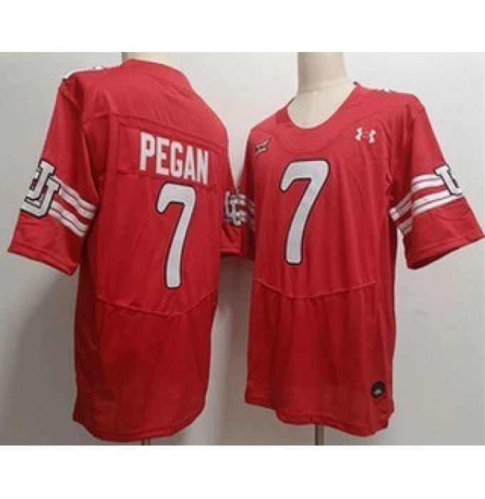 Men's Utah Utes #7 Braden Pegan Red Retro College Football Throwback Jersey