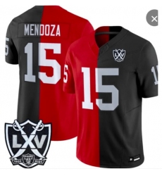 Men's Las Vegas Raiders #15 Fernando Mendoza Red  Black  Limited Stitched Baseball Jersey
