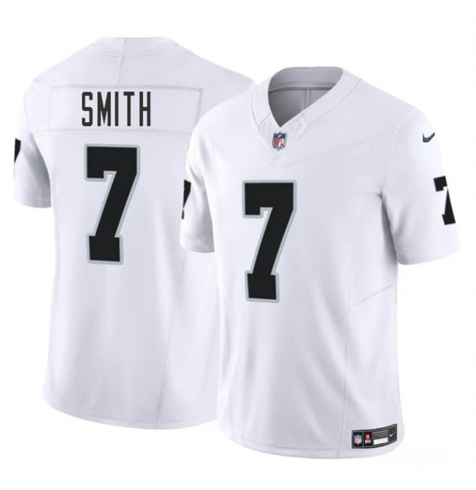 Men's Las Vegas Raiders #7 Geno Smith White 2025 F.U.S.E. Vapor Football Stitched Jersey