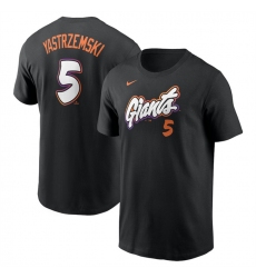 Men's San Francisco Giants #5 Mike Yastrzemski Anthracite 2025 City Connect Fuse Name & Number T-Shirt