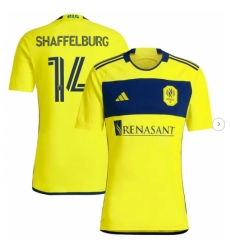 Mens Nashville SC Jacob Shaffelburg adidas Yellow 2024 The 615 Kit Replica Player Jersey
