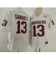 Men's Indiana Hoosiers #13 Elijah Sarratt Limited White FUSE College Football Jersey
